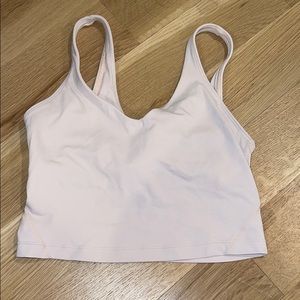 Light pink lulu align top never worn